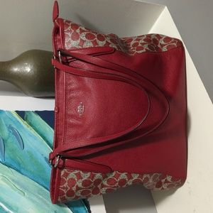 Red Coach Tote